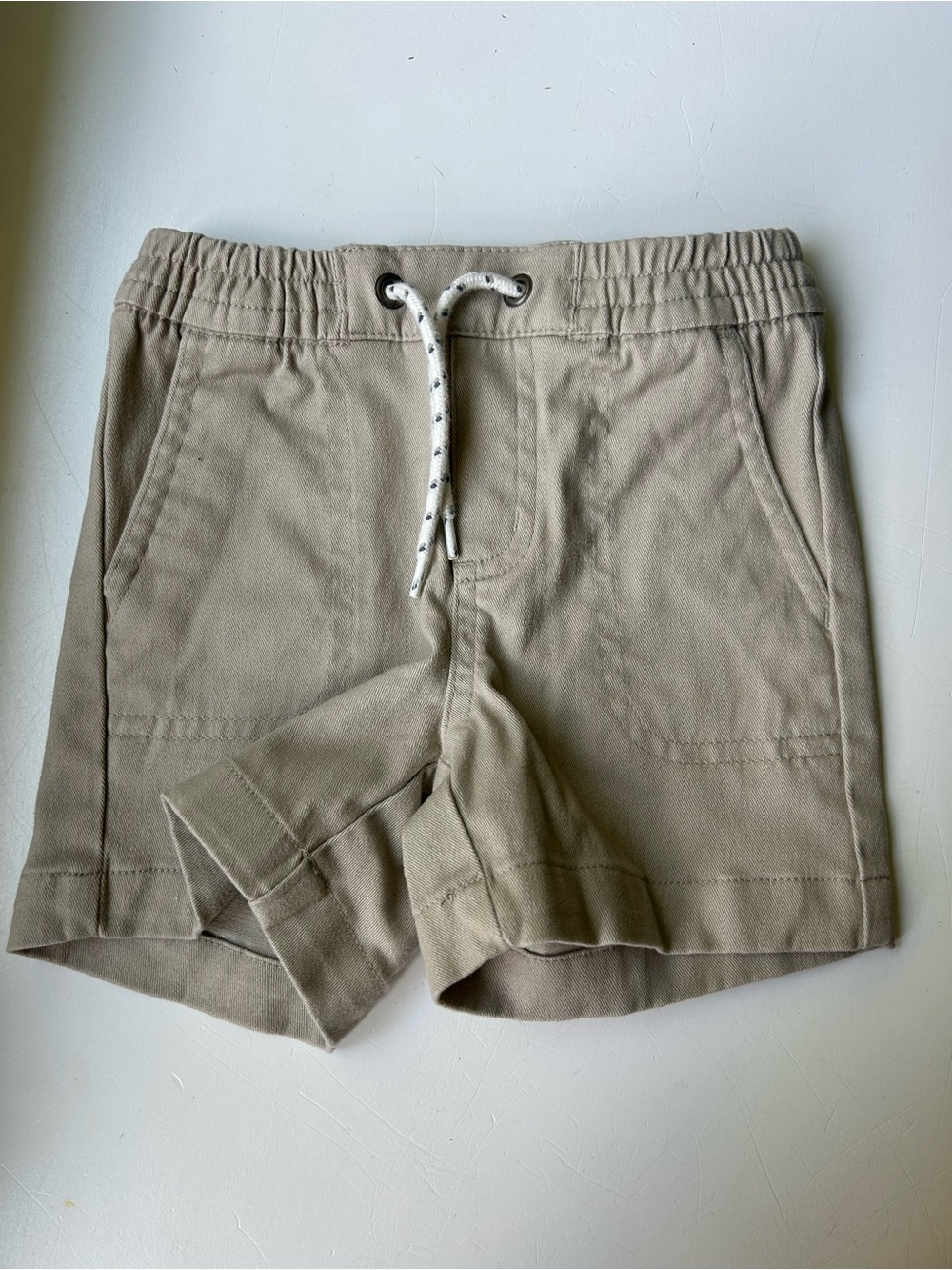 Janie and Jack Boys' Tan Drawstring Athletic Shorts 6-12 months